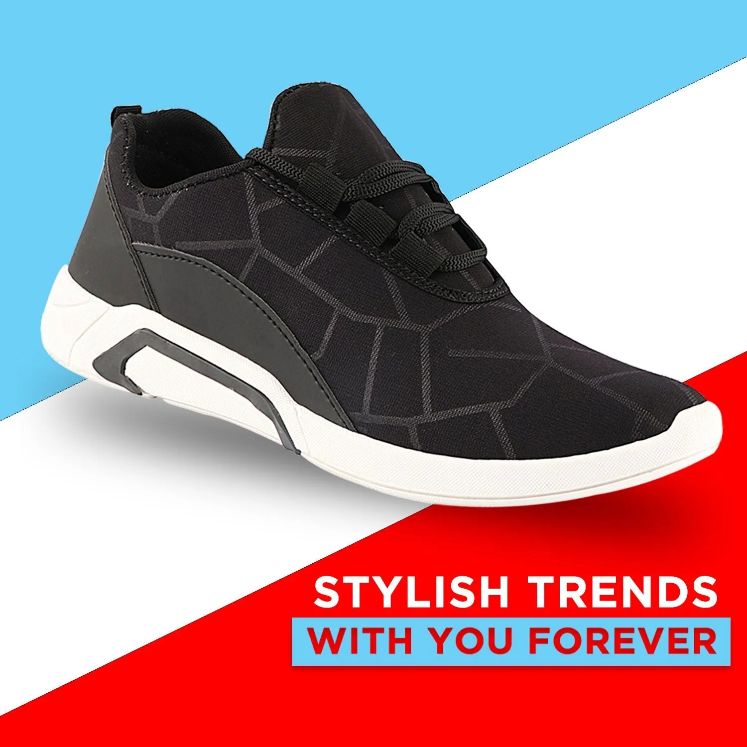 Men's Black Light Weight Running Shoes