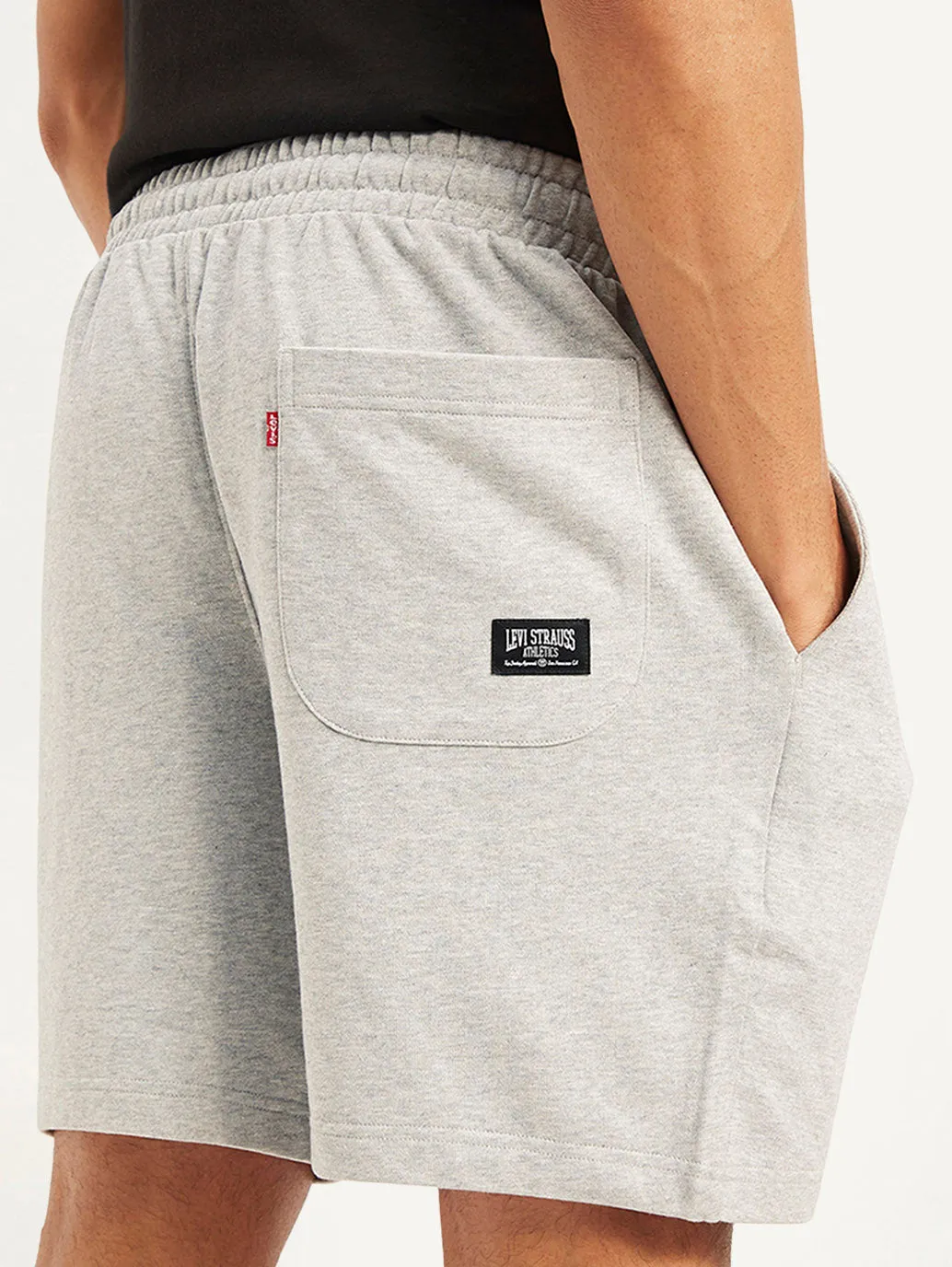 Men's Light Grey Regular Fit Shorts