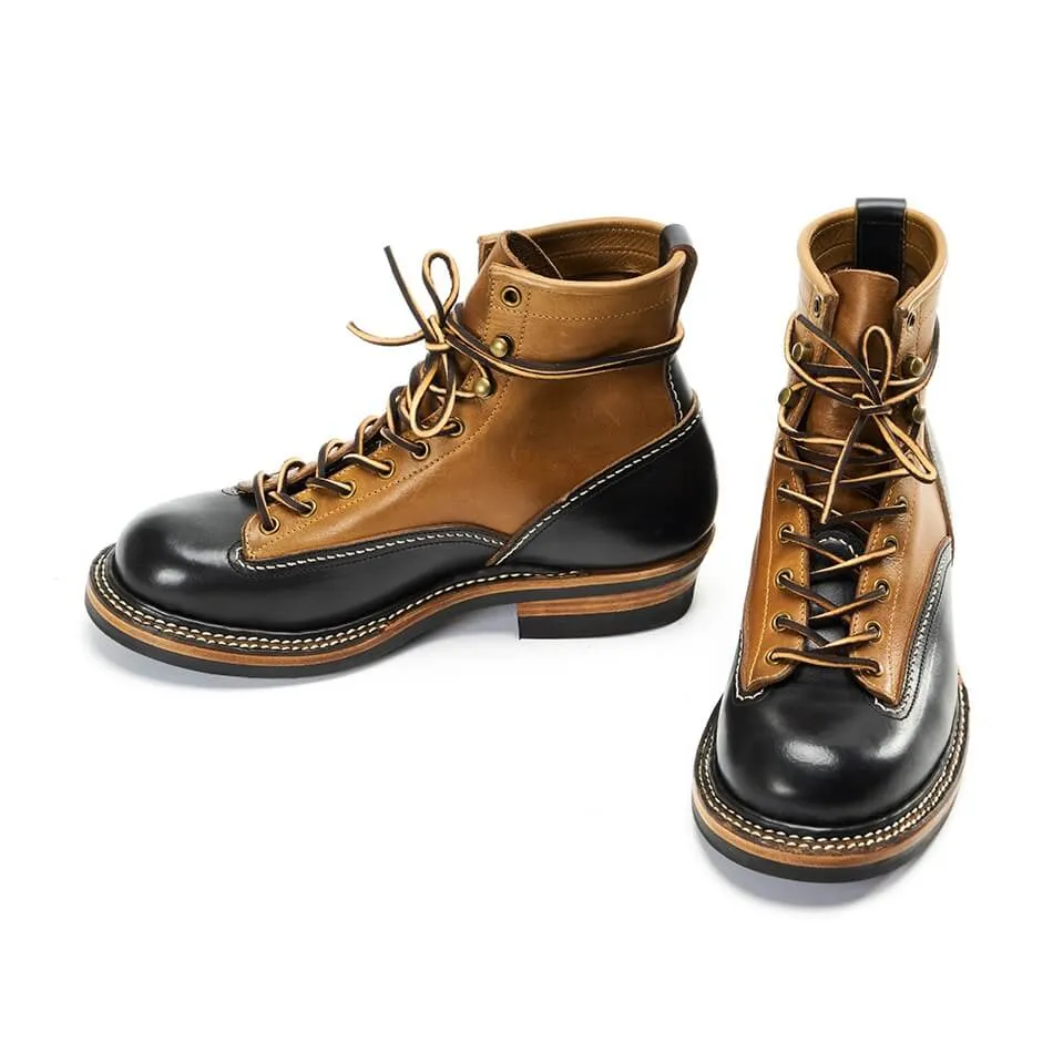 Men's Two Tone Lace-to-Toe Boots, Horween Leather
