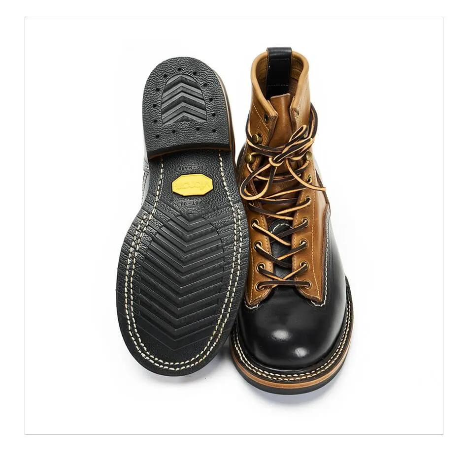 Men's Two Tone Lace-to-Toe Boots, Horween Leather