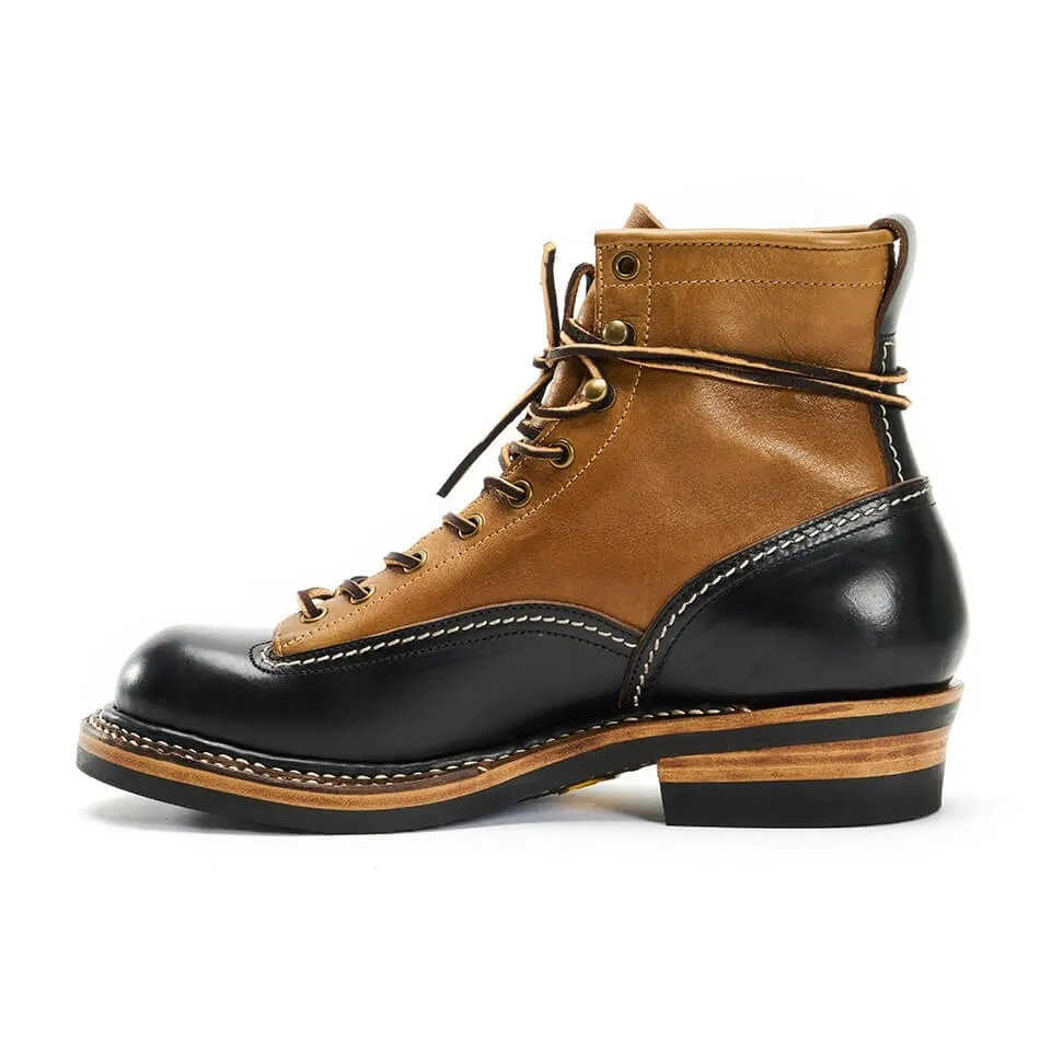 Men's Two Tone Lace-to-Toe Boots, Horween Leather