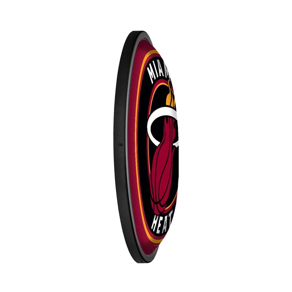 Miami Heat: Round Slimline Lighted Wall Sign