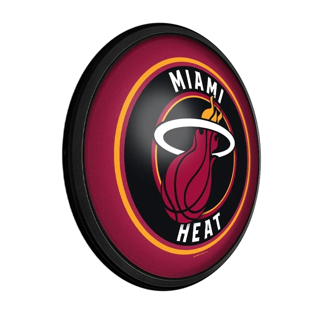 Miami Heat: Round Slimline Lighted Wall Sign