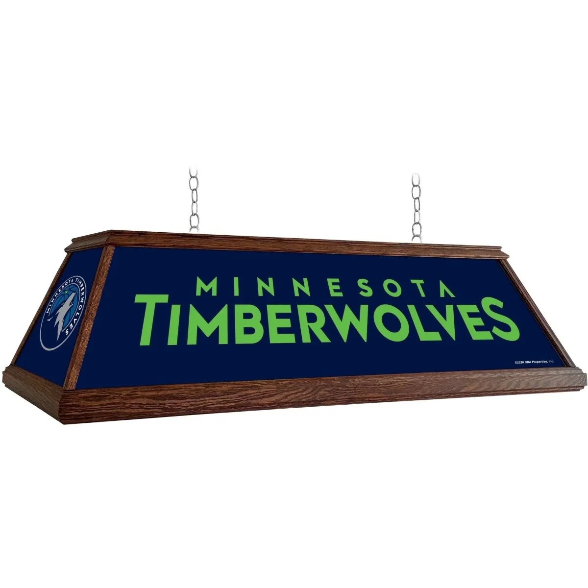 Minnesota Timberwolves: Premium Wood Pool Table Light