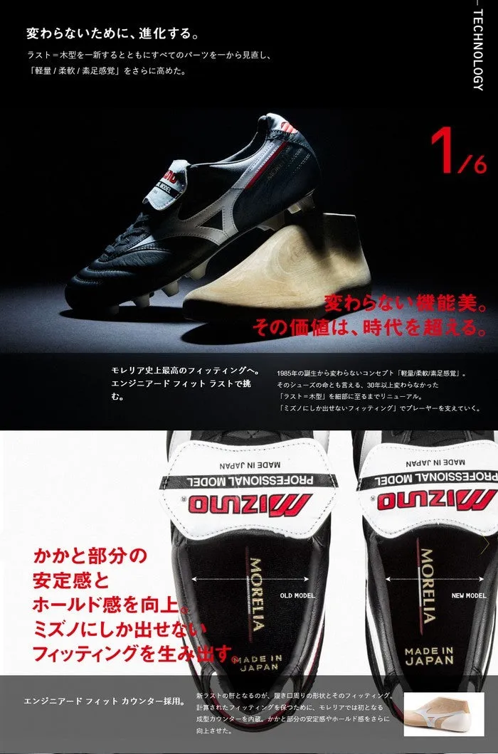 Morelia 2 JAPAN Short Tongue Normal Stitch MIZUNO Japan Soccer Spikes P1GA230164
