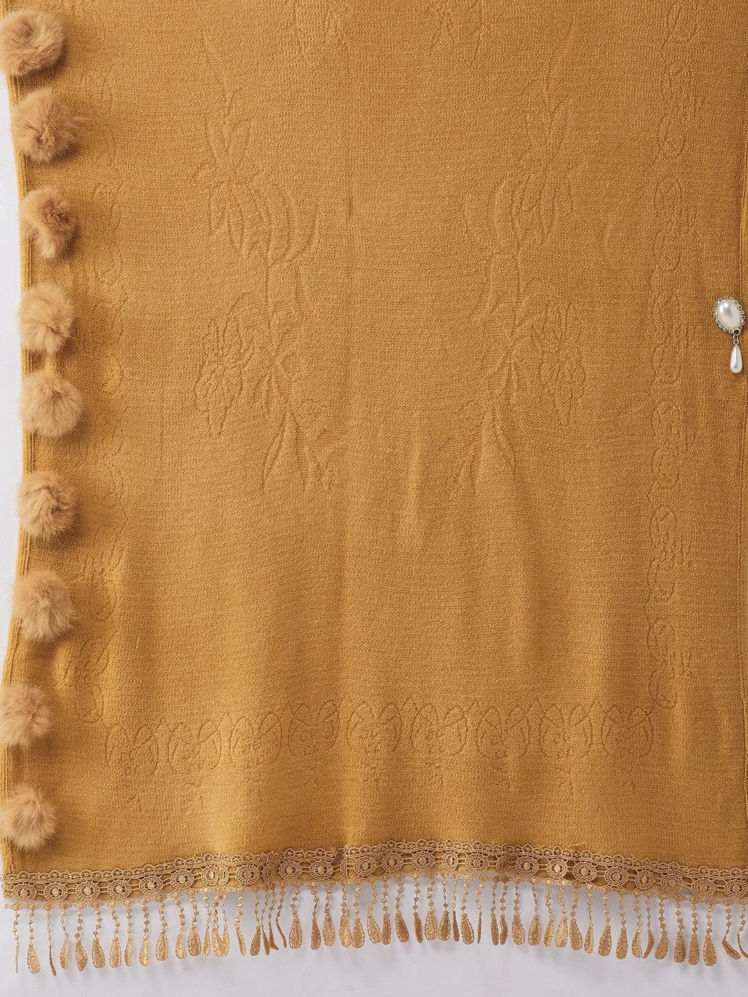 Mustard Faux Fur Cape