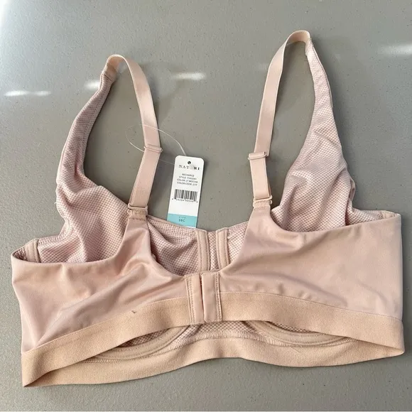 NATORI RECHARGE UNDERWIRE SPORTS BRA Light Mocha SZ 38C NWT
