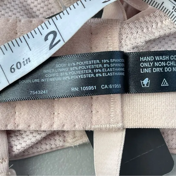 NATORI RECHARGE UNDERWIRE SPORTS BRA Light Mocha SZ 38C NWT