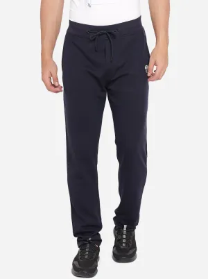 Navy Blue Solid Regular Fit Track Pants | JadeBlue