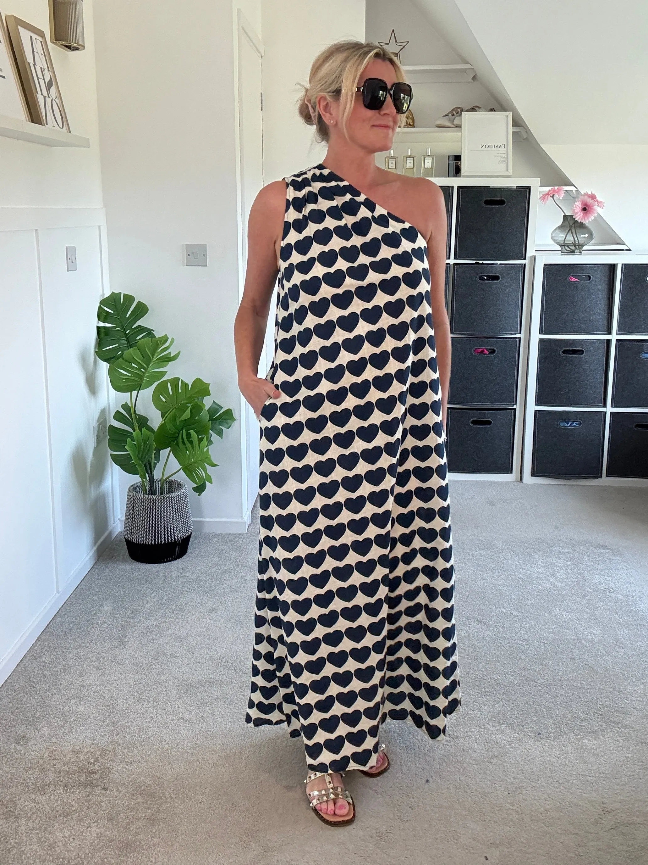 Navy Hearts Gia Dress