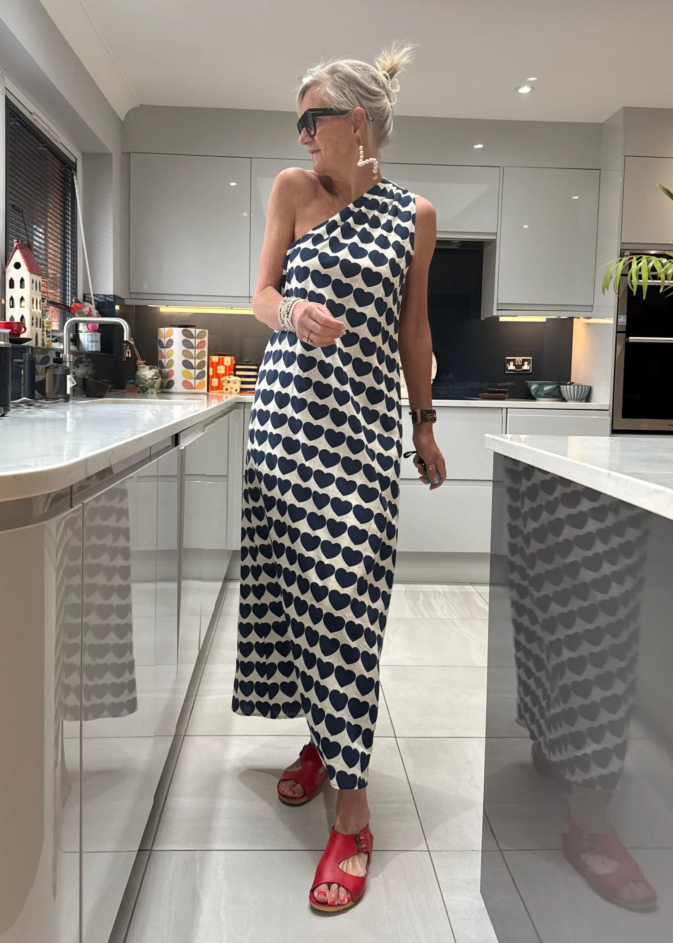 Navy Hearts Gia Dress