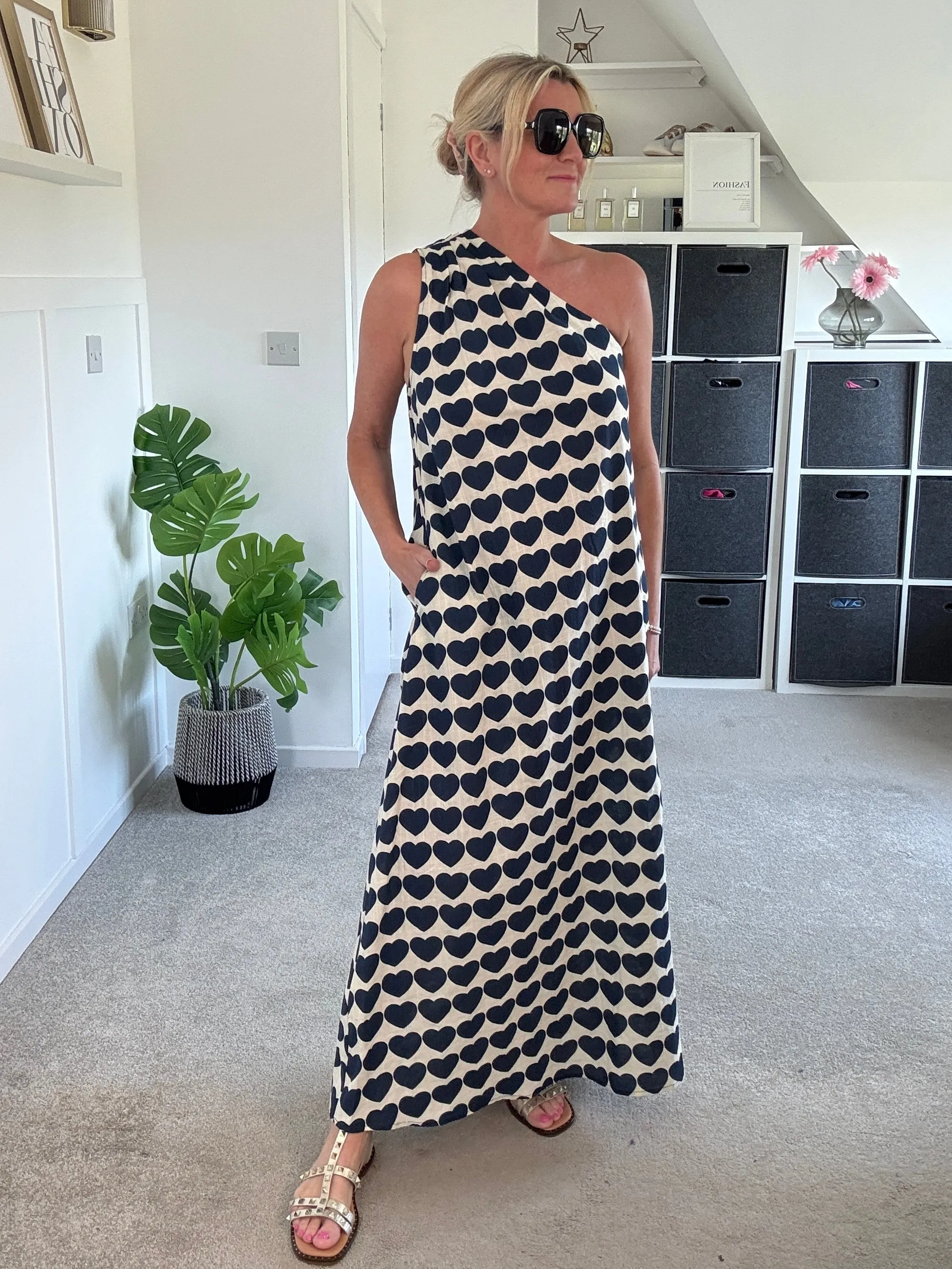 Navy Hearts Gia Dress