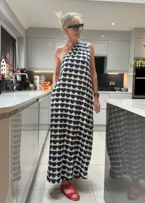 Navy Hearts Gia Dress