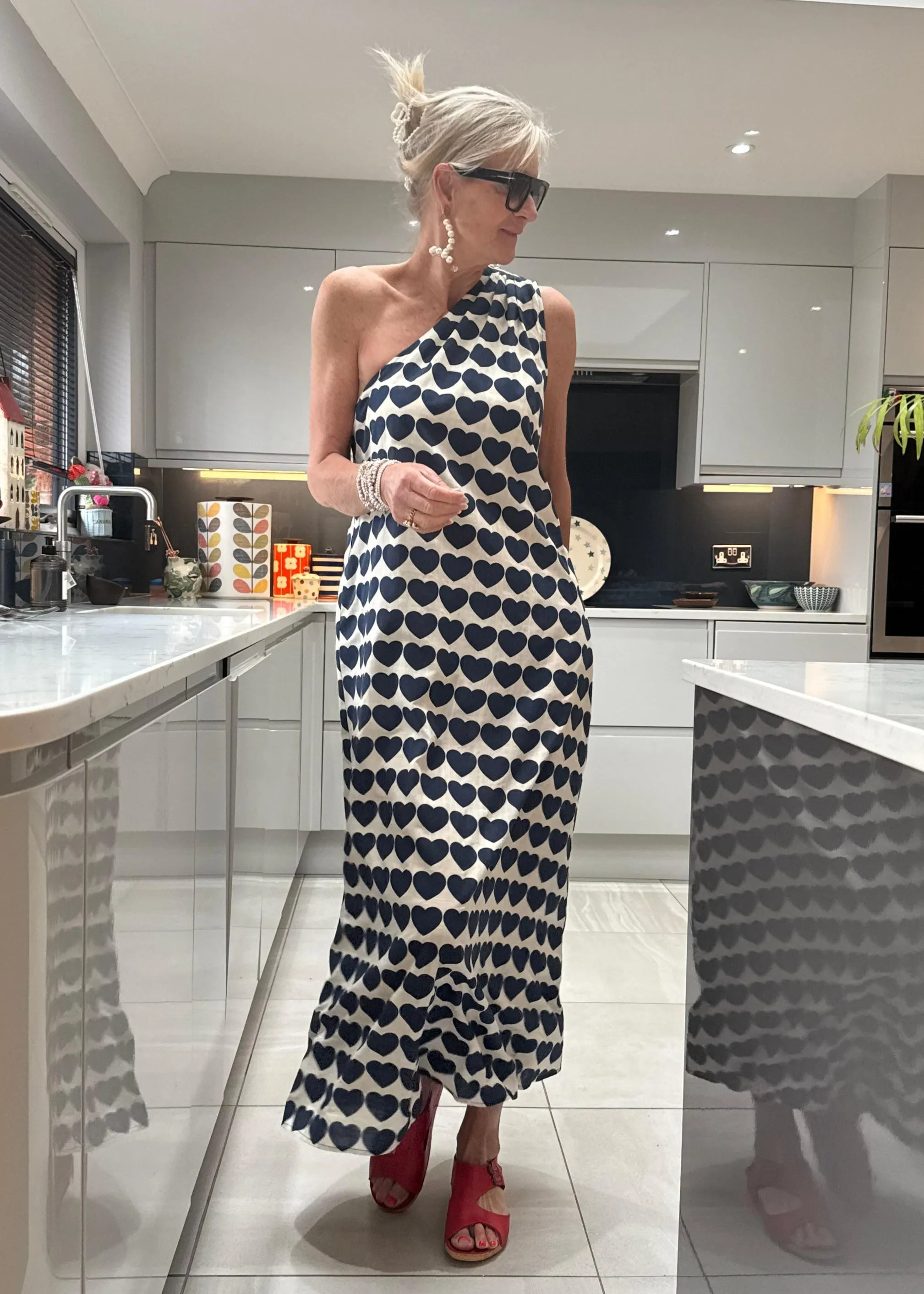 Navy Hearts Gia Dress