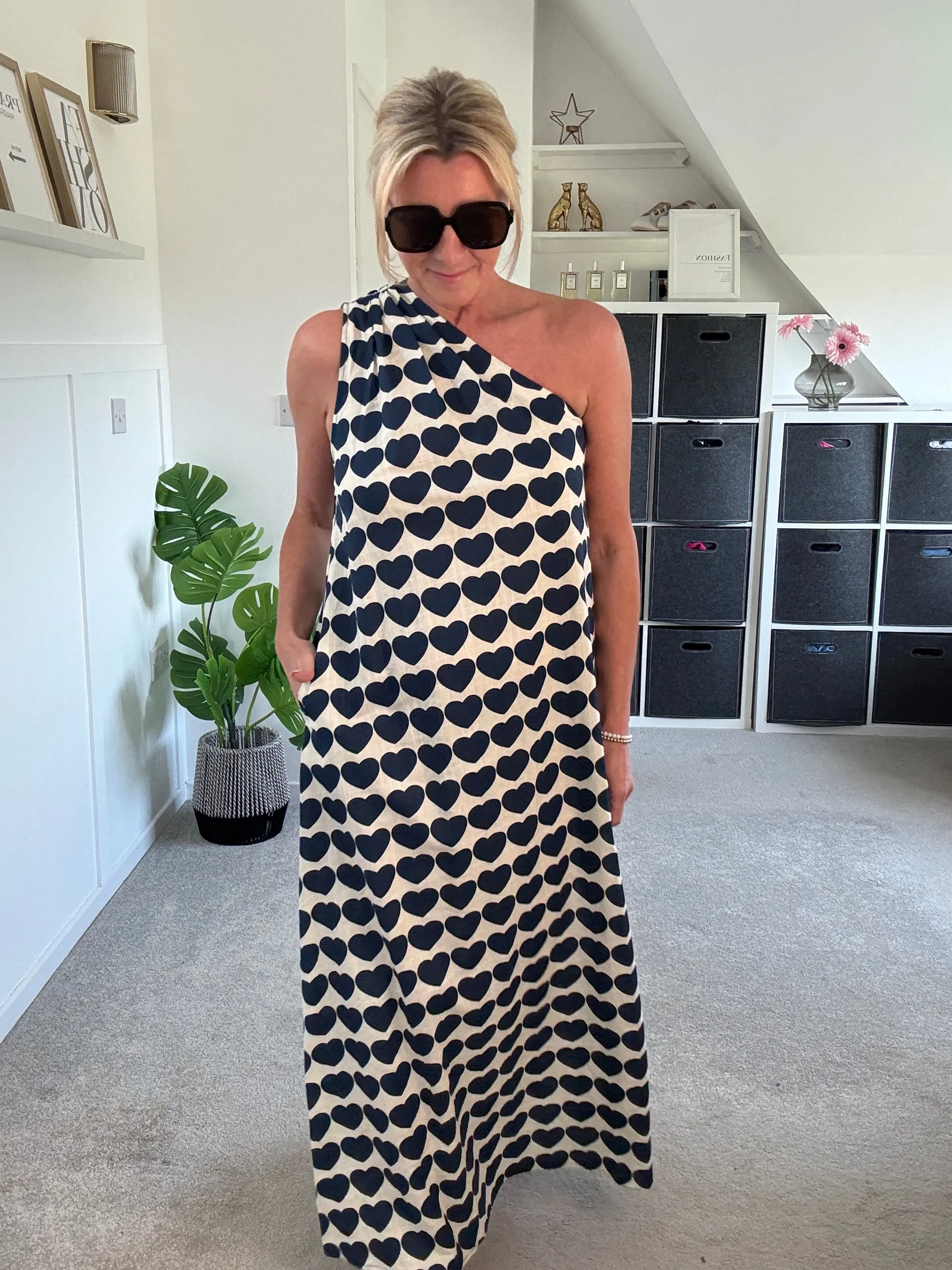 Navy Hearts Gia Dress