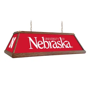 Nebraska Cornhuskers: Premium Wood Pool Table Light