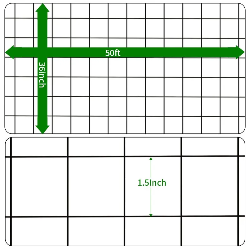 New Amagabeli 36inch x 50ft Hardware Cloth 1.5 inch Square 16 Gauge Black Vinyl Coated Welded garden Fence Mesh Roll Protect Chickens Rabbits! Retails $135 