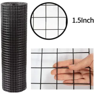New Amagabeli 36inch x 50ft Hardware Cloth 1.5 inch Square 16 Gauge Black Vinyl Coated Welded garden Fence Mesh Roll Protect Chickens Rabbits! Retails $135 