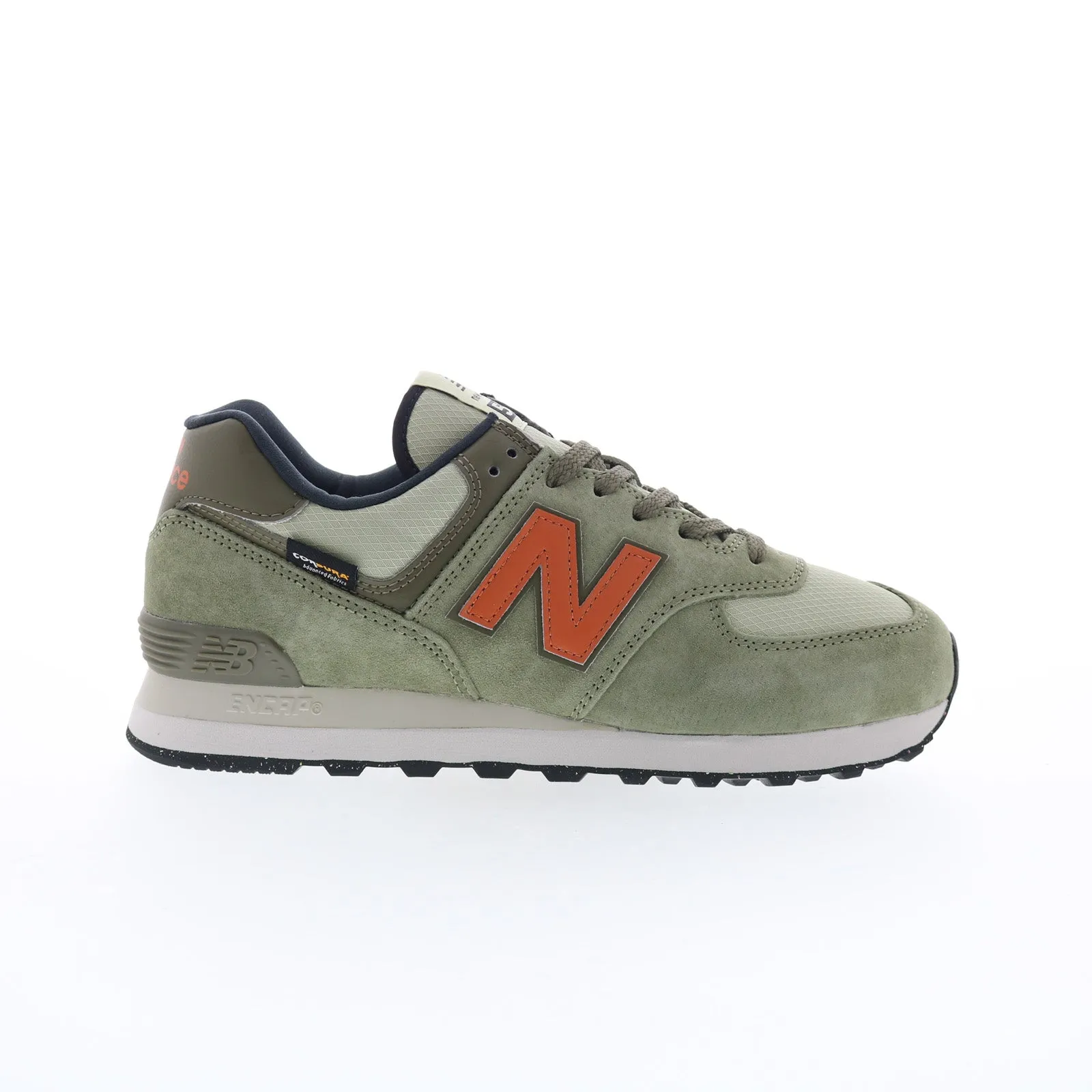 New Balance 574 U574SOC Mens Green Suede Lace Up Lifestyle Sneakers Shoes