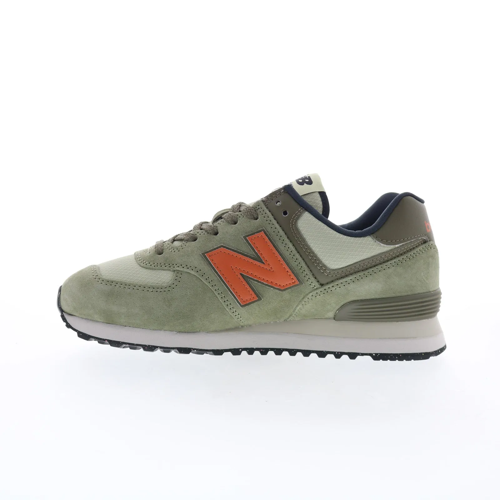 New Balance 574 U574SOC Mens Green Suede Lace Up Lifestyle Sneakers Shoes