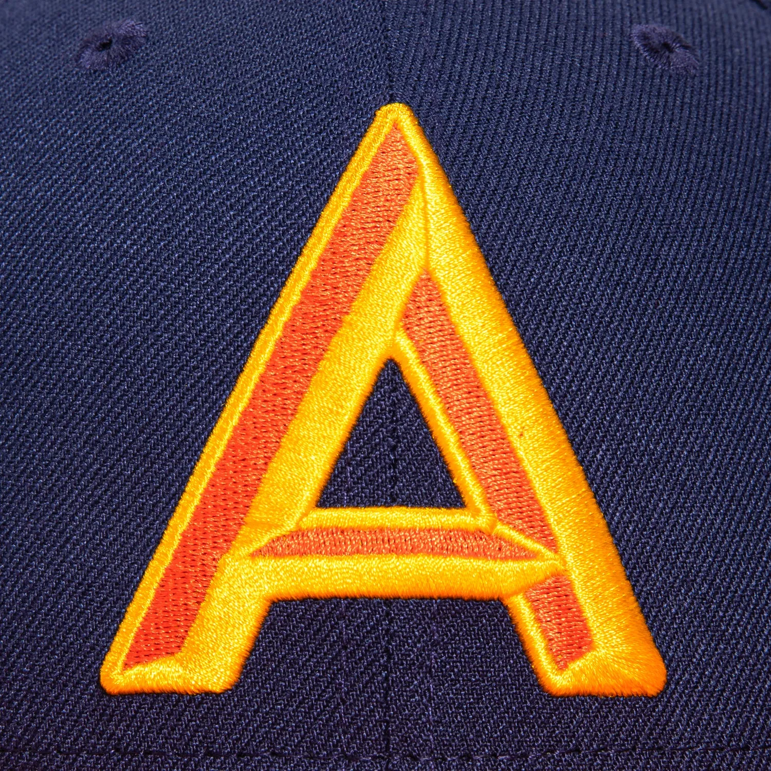 New Era 59Fifty Asheville Blues Negro league Logo Patch A Hat - Light Navy, Orange