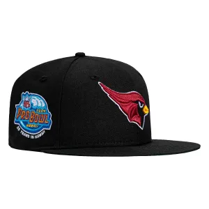 New Era 59Fifty Black Dome Arizona Cardinals 2004 Pro Bowl Patch Hat -  Black