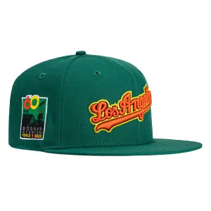 New Era 59Fifty Los Angeles Dodgers 60th Anniversary Stadium Patch Word Hat - Kelly, Orange, Gold