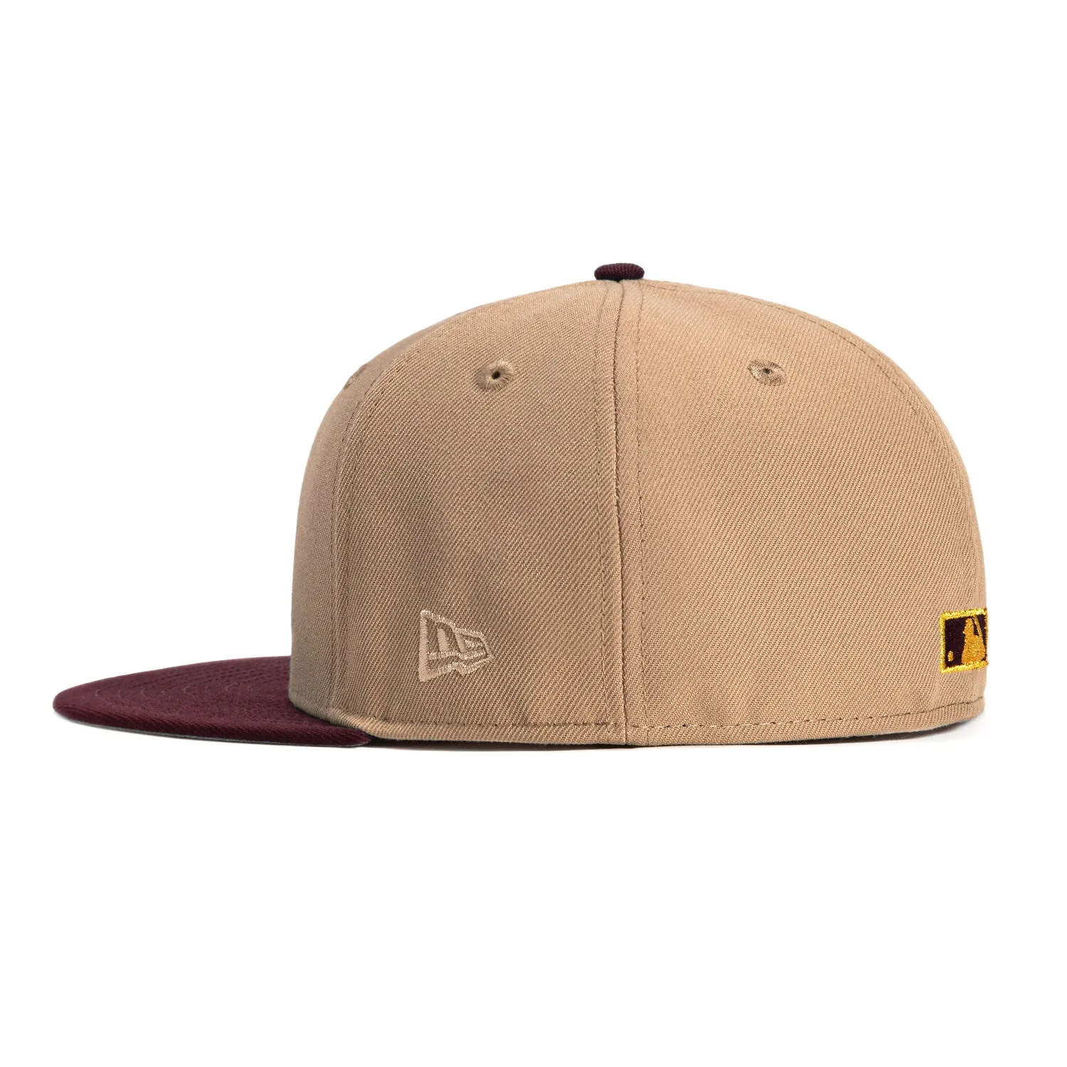 New Era 59Fifty San Francisco Giants 25th Anniversary Patch Hat - Khaki, Maroon