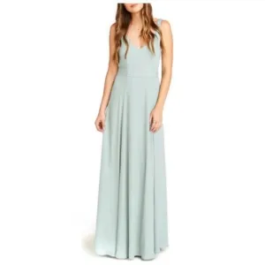 NWT Show Me Your Mumu Jenn Dress Silver Sage Crisp 2X