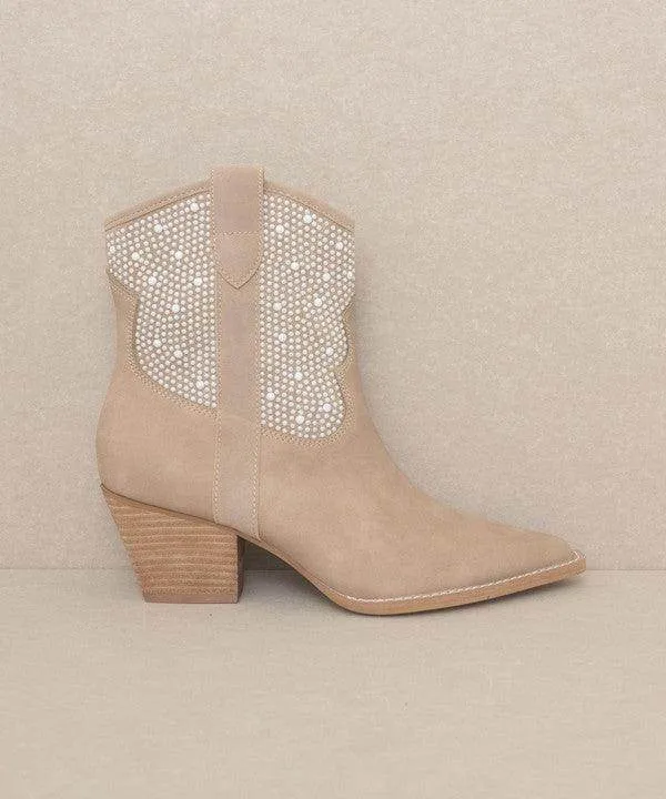 Oasis Society Cannes - Pearl Studded Western Boots