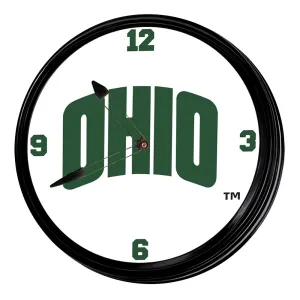 Ohio University Bobcats: OHIO - Retro Lighted Wall Clock