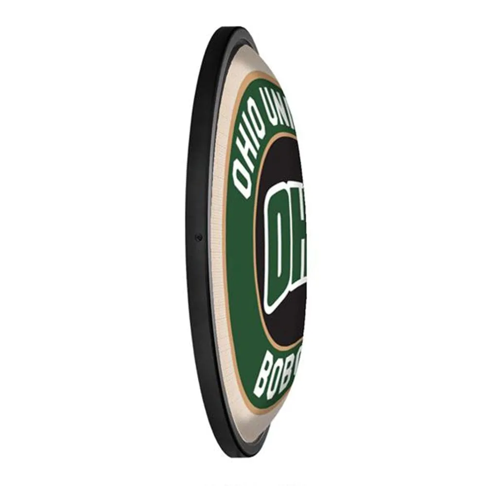 Ohio University Bobcats: OHIO - Round Slimline Lighted Wall Sign