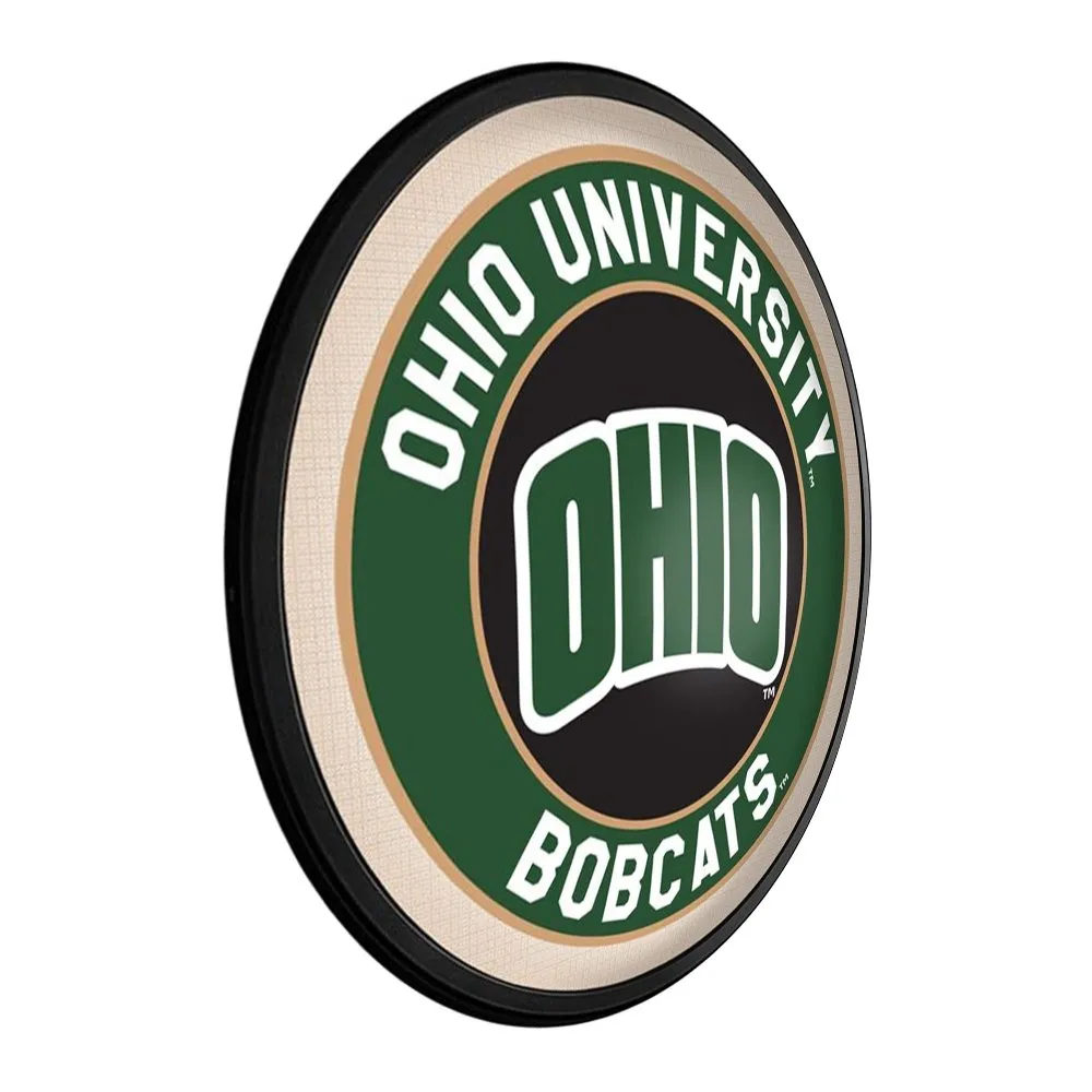 Ohio University Bobcats: OHIO - Round Slimline Lighted Wall Sign