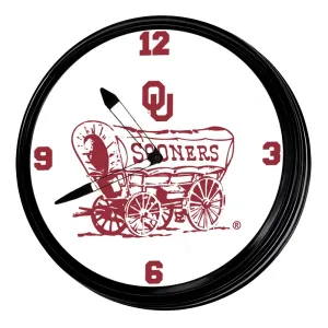 Oklahoma Sooners: Schooner - Retro Lighted Wall Clock
