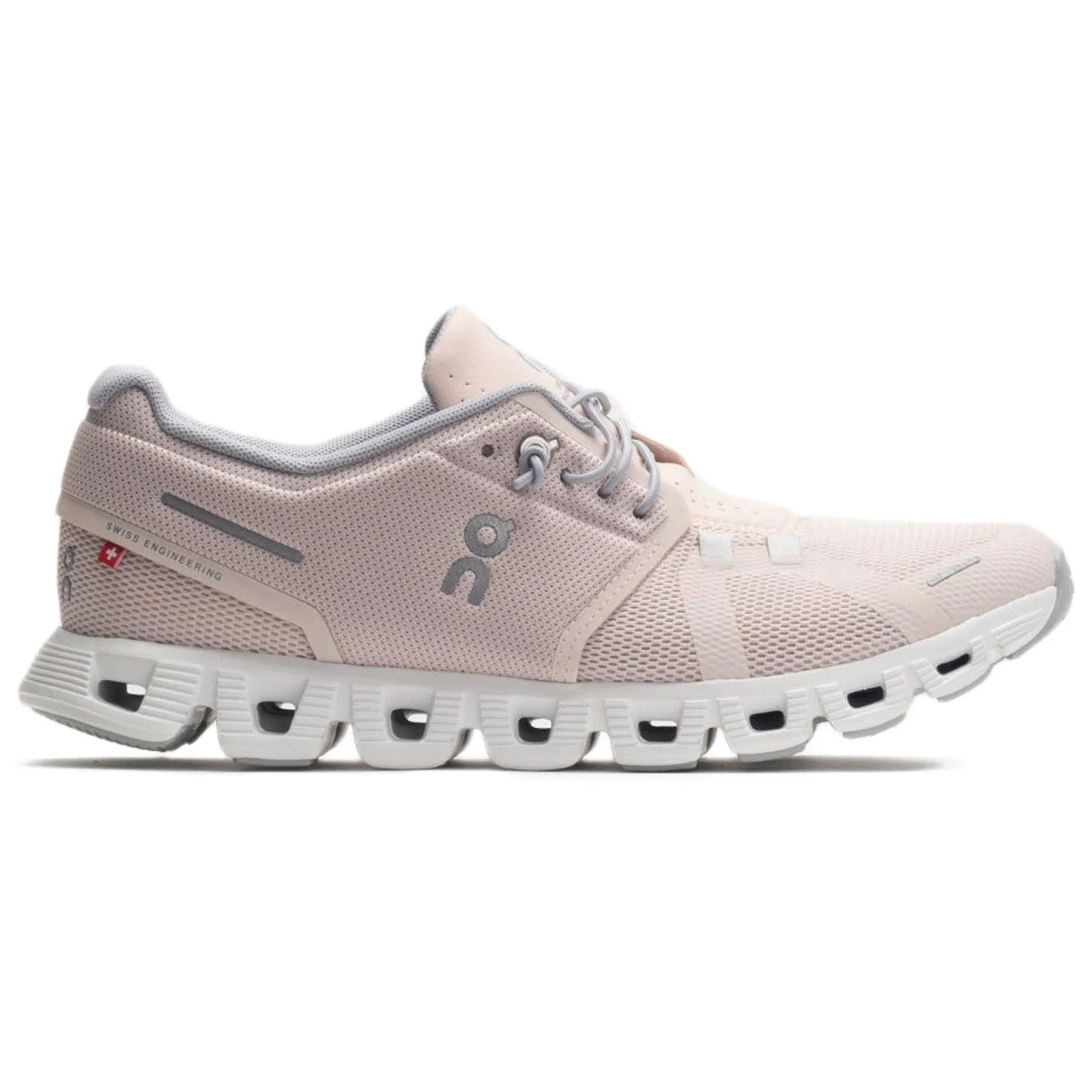 On Cloud 5 Synthetic Textile Women's Running ShoesTrainers - Shell White