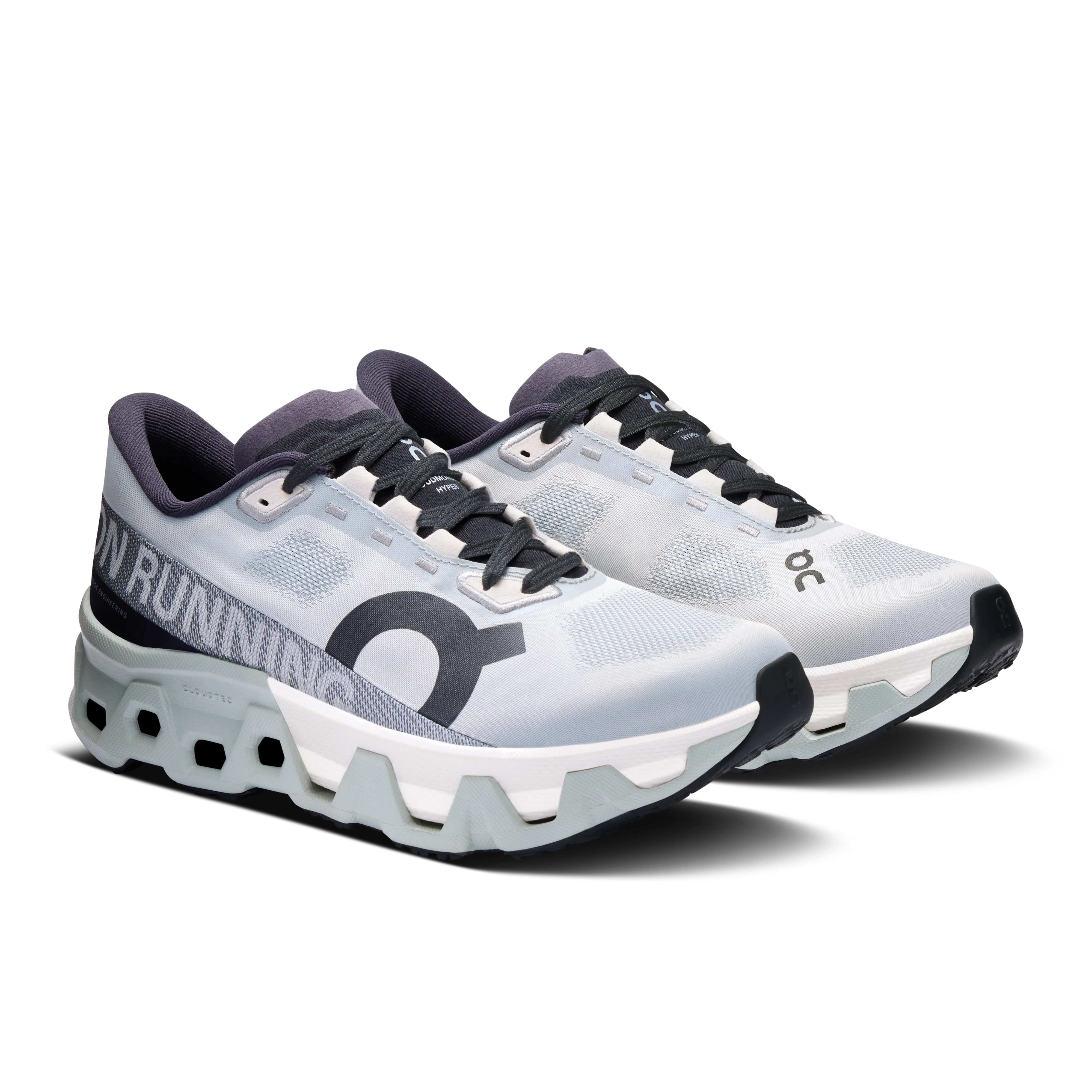 On Women's Cloudmonster Hyper Running Shoes Glacier / Ivory