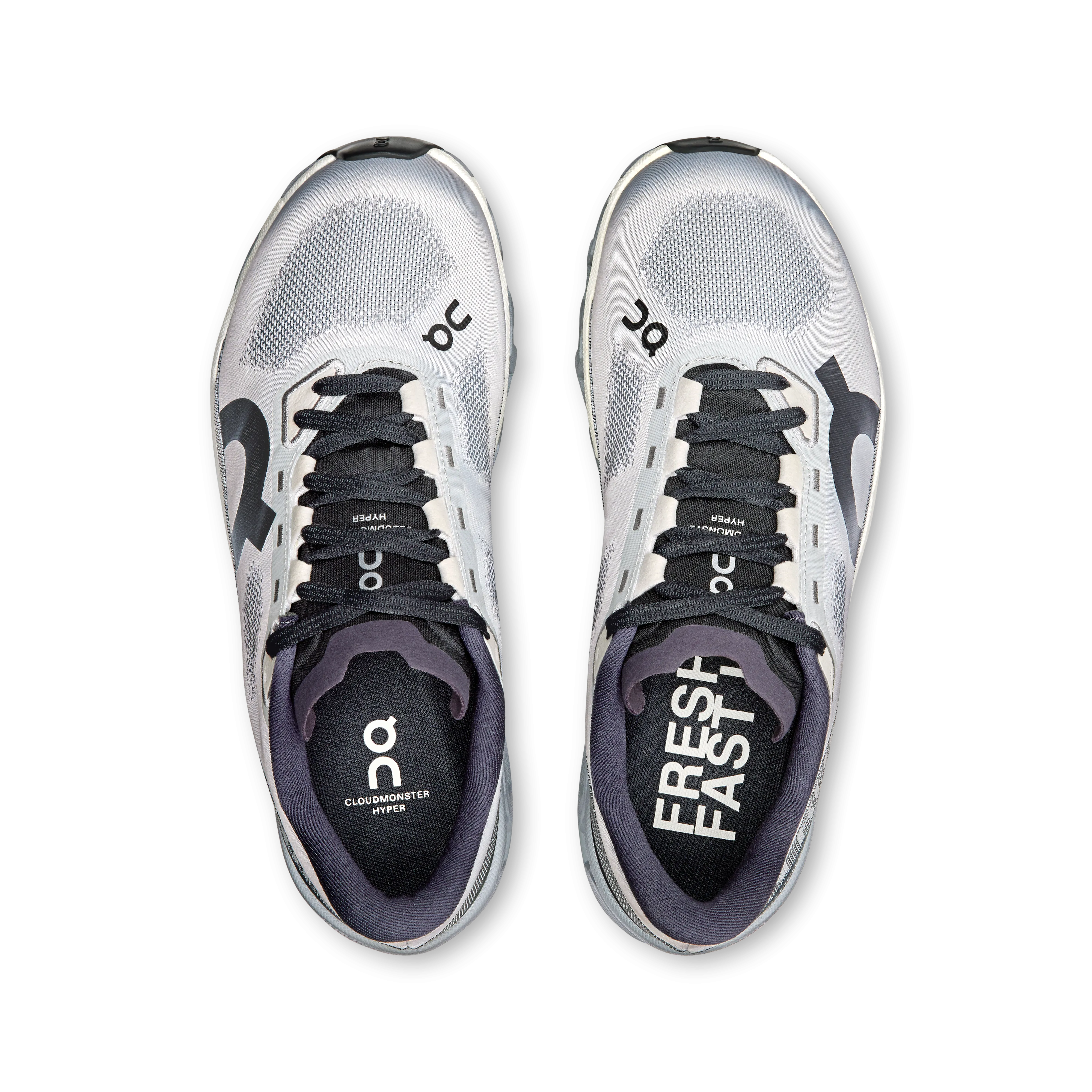 On Women's Cloudmonster Hyper Running Shoes Glacier / Ivory