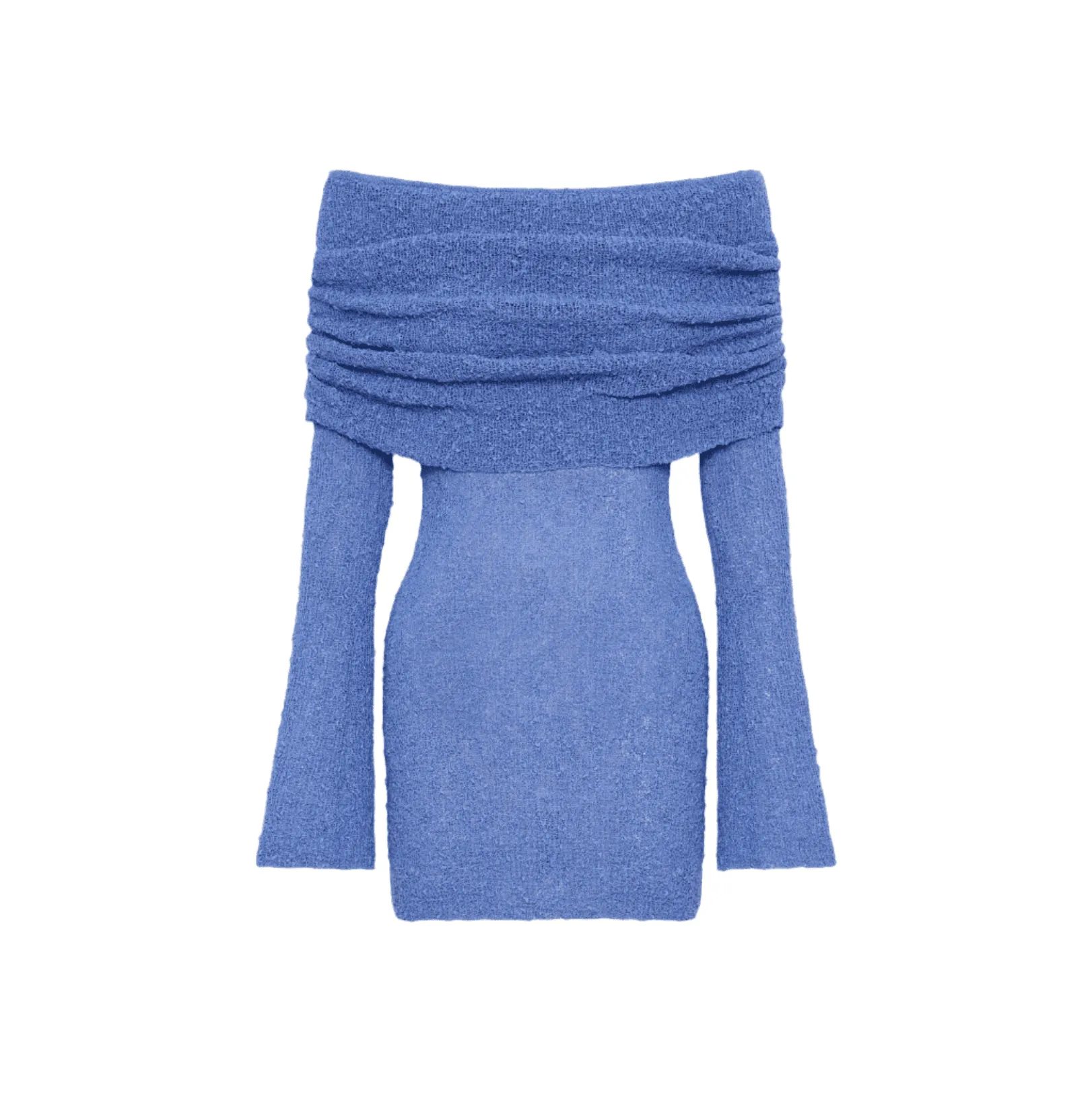 One Kiss Off Shoulder Boucle Mini Dress
