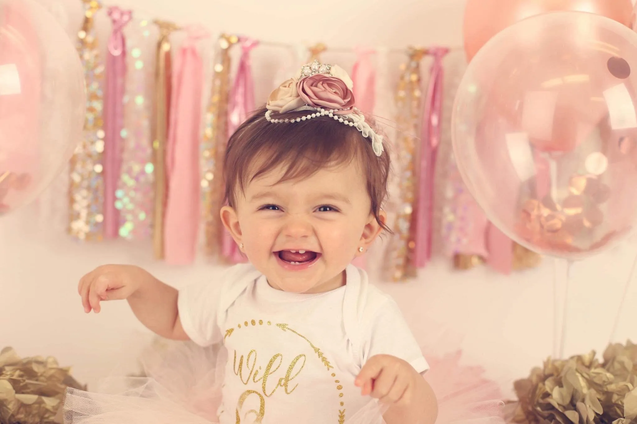 Pink and Gold "Wild One" Birthday Outfit