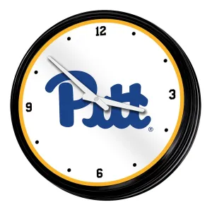 Pitt Panthers: Retro Lighted Wall Clock