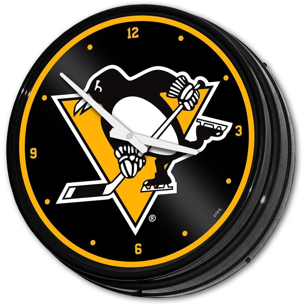 Pittsburgh Penguins: Retro Lighted Wall Clock