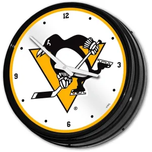 Pittsburgh Penguins: Retro Lighted Wall Clock
