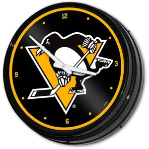 Pittsburgh Penguins: Retro Lighted Wall Clock