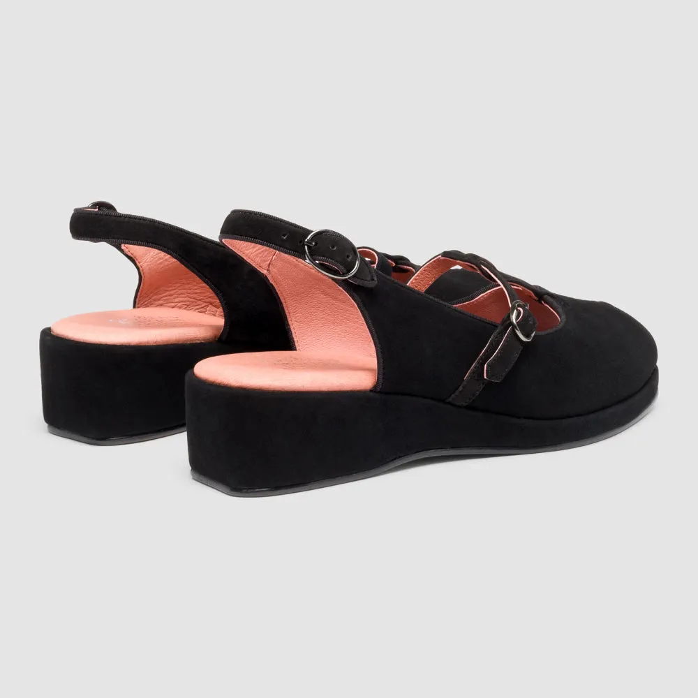PRE-ORDER Betty Vintage Sandals (Black Suede)
