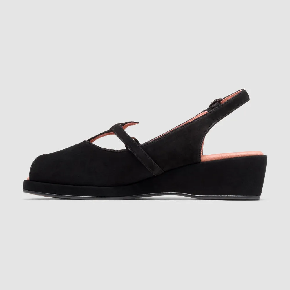 PRE-ORDER Betty Vintage Sandals (Black Suede)