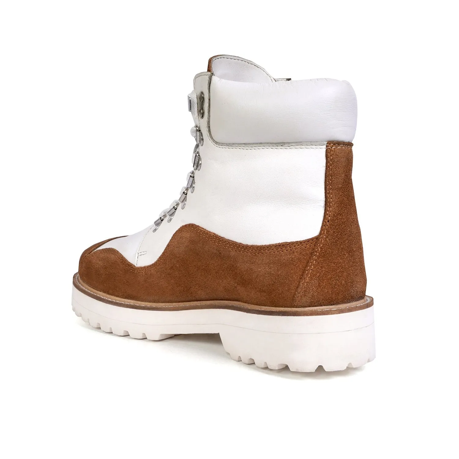 Premium Wavy Cut Suede & Leather Lightweight Chunky Boots