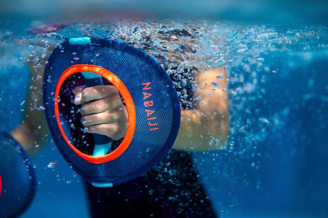 Pullpush Mesh Aquafit Pair of Dumbbells Blue Orange