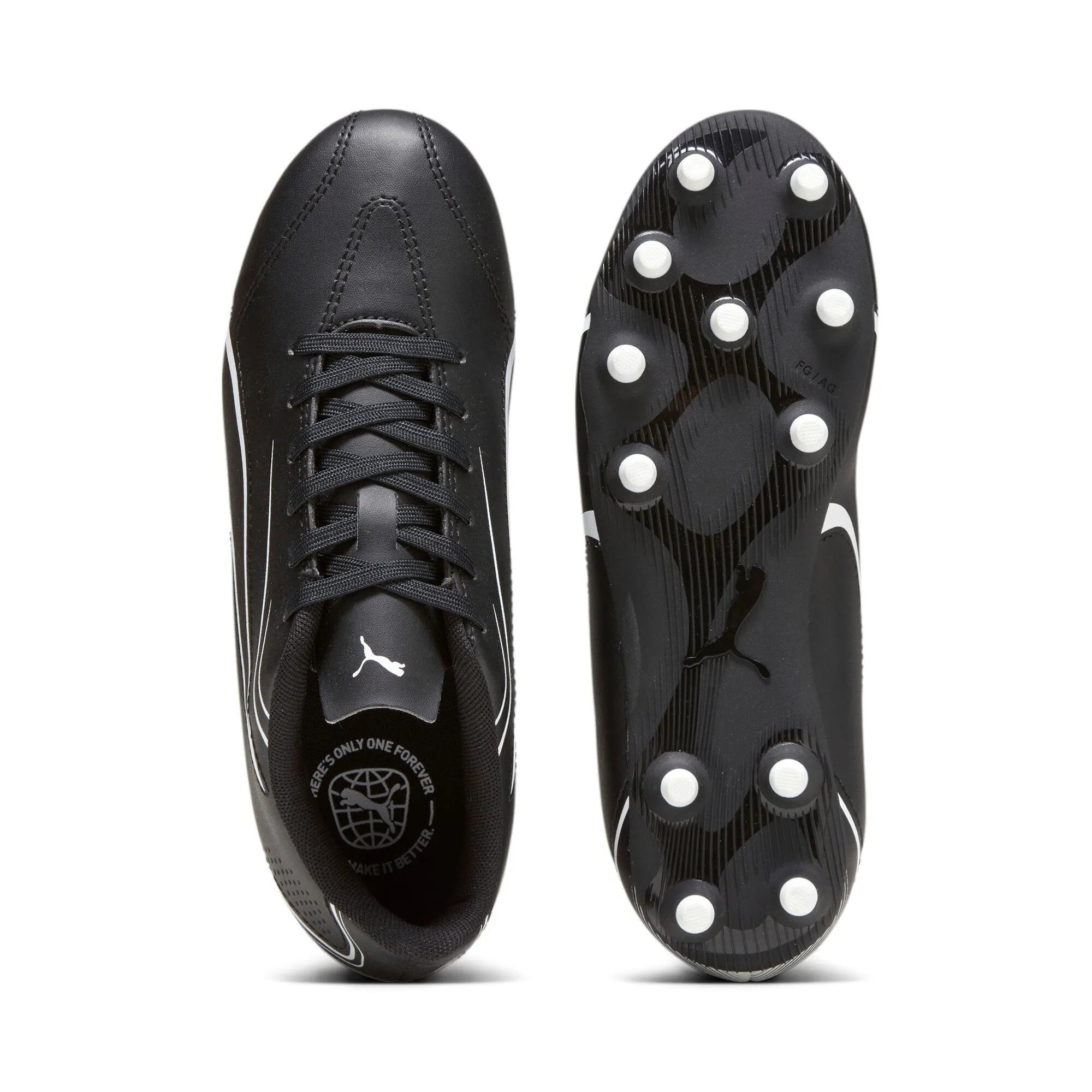 Puma Junior Vitoria Football Boots FG/AG - Black/White