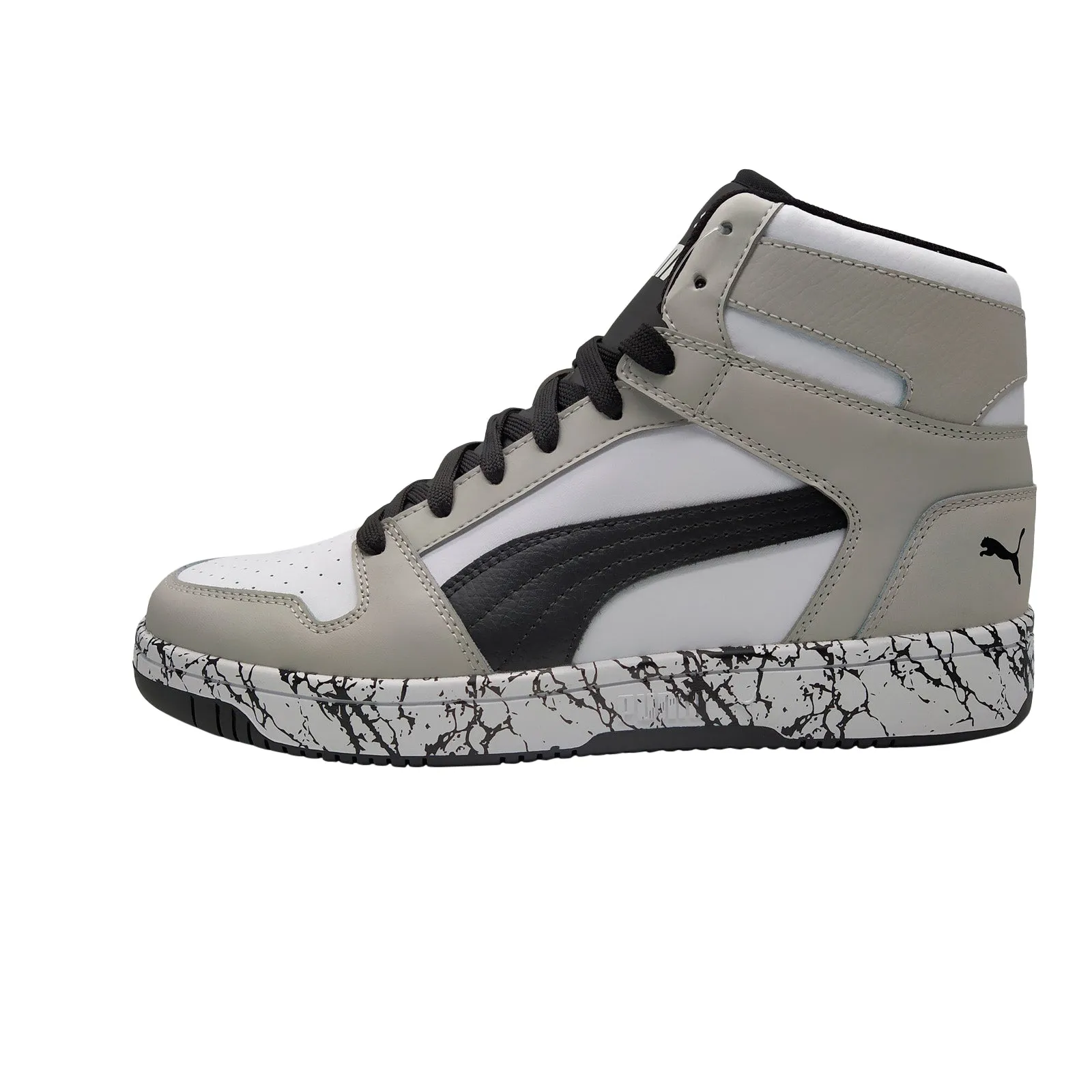 Puma Rebound Layup Atypical 38542501 Mens White Lifestyle Sneakers Shoes