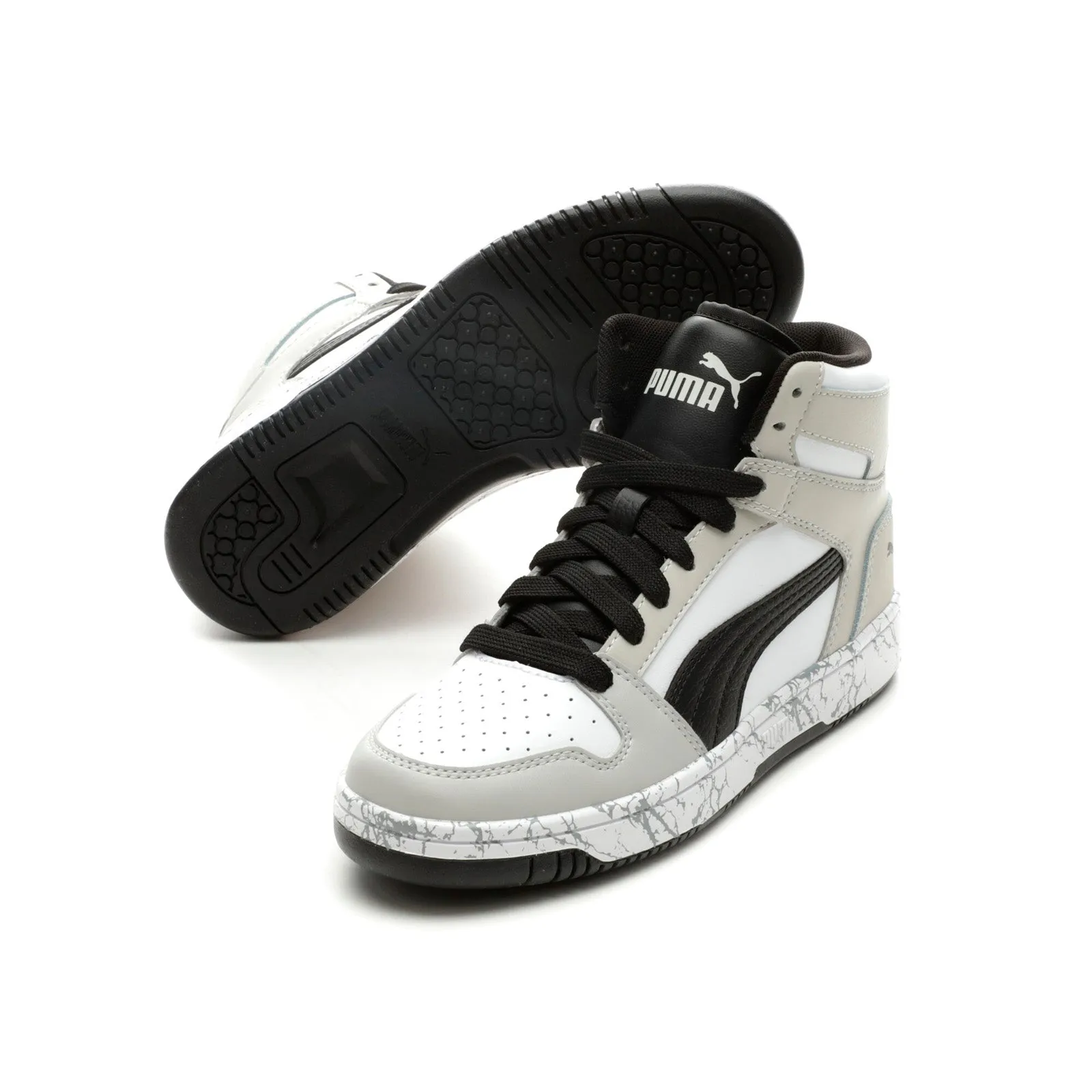 Puma Rebound Layup Atypical 38542501 Mens White Lifestyle Sneakers Shoes